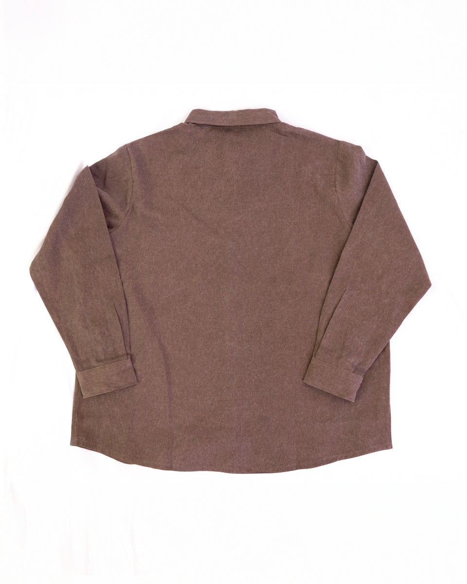 Camisa Ladrillo Quemado Corte Holgado Manga Larga