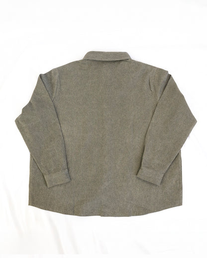 Camisa Verde Caqui Corte Holgado Manga Larga